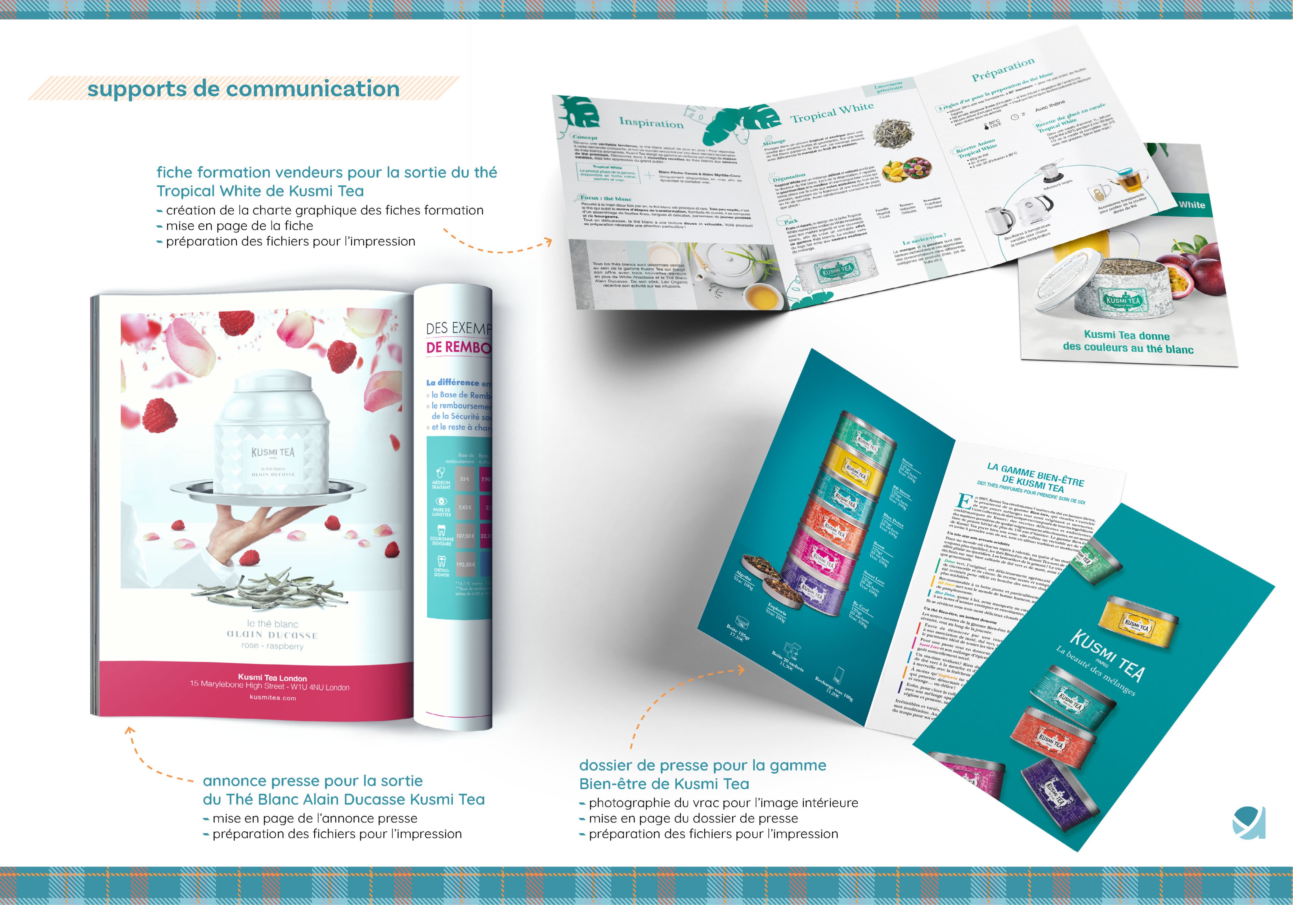 Supports de lancement pour Kusmi Tea